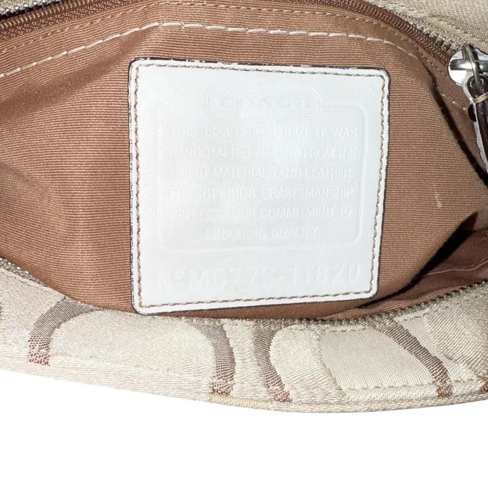 Coach Signature Hamptons Optic Madeleine Satchel Handbag‎ Purse